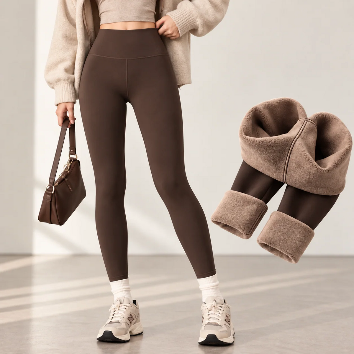Rabbit Fleece Seamless High Waist Slim Leggings